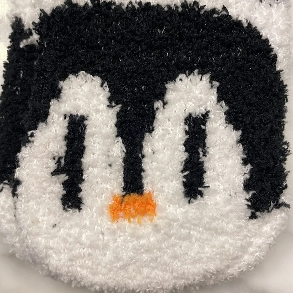 Snugadoo Women's Two Pairs of Fuzzy Socks Penguin And Stripes